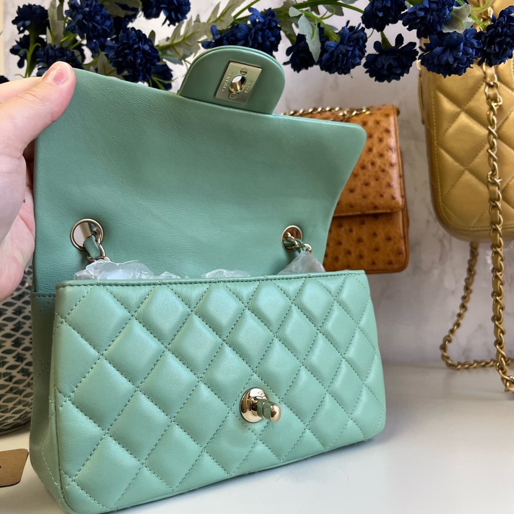 Sold RARE Chanel Pastel mini rectangle bag - Picture 12 of 17